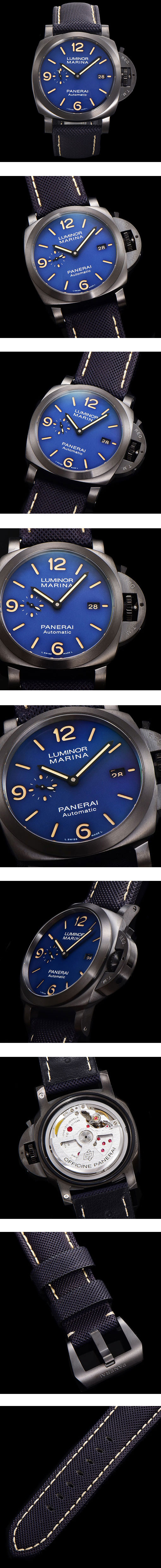 愛用腕時計 PANERAI LUMINOR 44ｍｍ PAM01021 スーパーコピー時計  P9010ムーブ ブルー文字盤 スモールセコンド